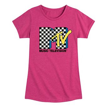 Girls 7-16 MTV Checker Tee