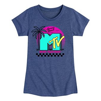 Girls 7-16 Beach MTV Tee