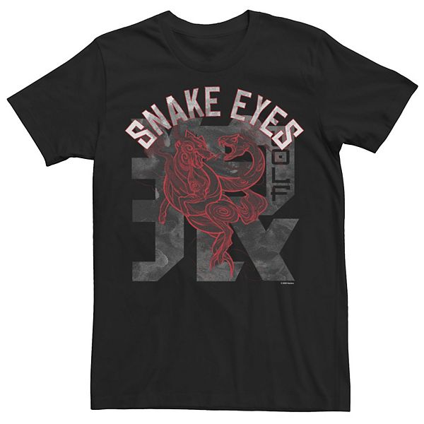 Big & Tall G.I Joe Snake Eyes Tattoo Red Tee