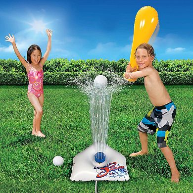 Banzai Grand Slam 'N Splash Outdoor Water Sprinkler and Baseball Toy