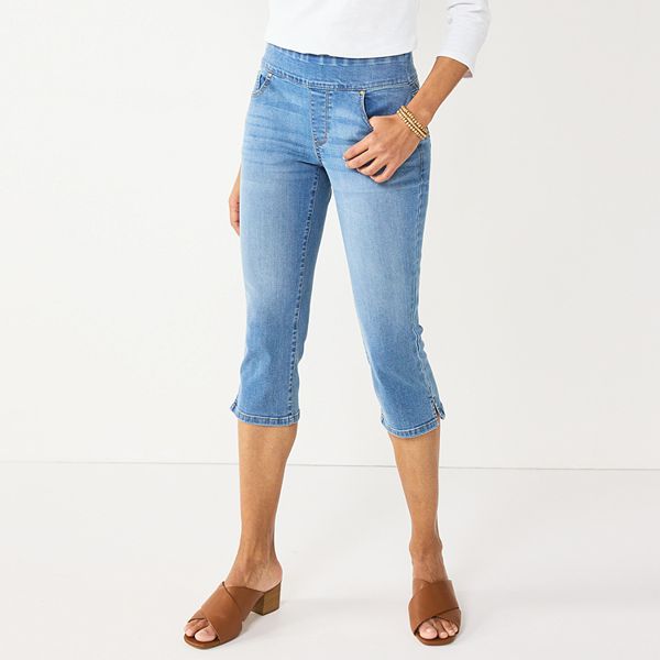 Petite Croft & Barrow® Denim Capri Pants