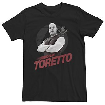 Big & Tall Fast & Furious Dom Toretto Gray Hue Portrait Tee