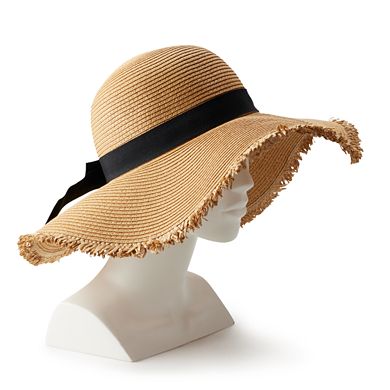 Women's LC Lauren Conrad Wide Brim Straw Floppy Hat