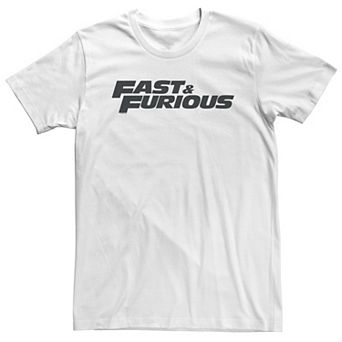 Big & Tall Fast & Furious Flat Black Bold Movie Logo Tee