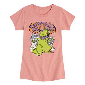 Girls 7-16 Nickelodeon Rugrats Reptar Stomp Graphic Tee