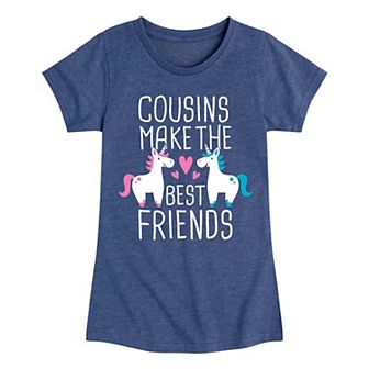 Girls 7-16 Cousins Best Friends Unicorn Graphic Tee