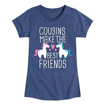 Girls 7-16 Cousins Best Friends Unicorn Graphic Tee