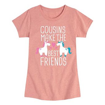 Girls 7-16 Cousins Best Friends Unicorn Graphic Tee