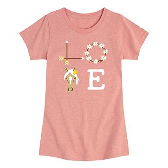 Girls 7-16 LOVE Horse Head Graphic Tee