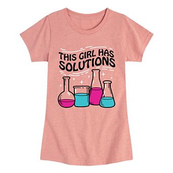 Girls 7-16 This Girl Has Solutions Graphic Tee