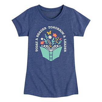 Girls 7-16 Today A Reader Graphic Tee