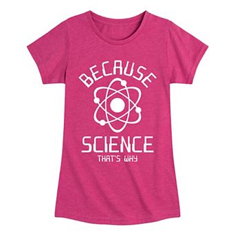Girls 7-16 Because Science Atom Graphic Tee