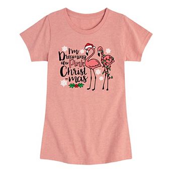 Girls 7-16 Dreaming Of A Pink Christmas Graphic Tee