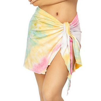 Women's Jordan Taylor Tie-Dye Side-Tie Swim Cover-Up Skirt