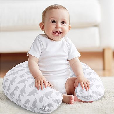 The Peanutshell Gray Elephant Nursing Pillow
