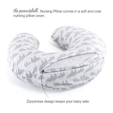 The Peanutshell Gray Elephant Nursing Pillow