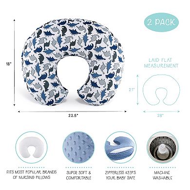 The Peanutshell 2-Pack Nursing Pillow Covers