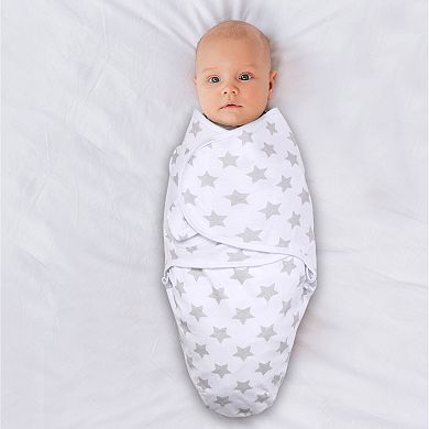 The Peanutshell Grey Safari Sky 3-Pack Swaddle