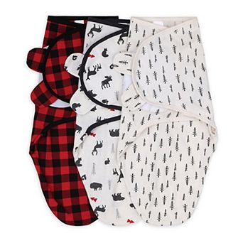 The Peanutshell 20 in Plaid Woodland 3-Pack Swaddles