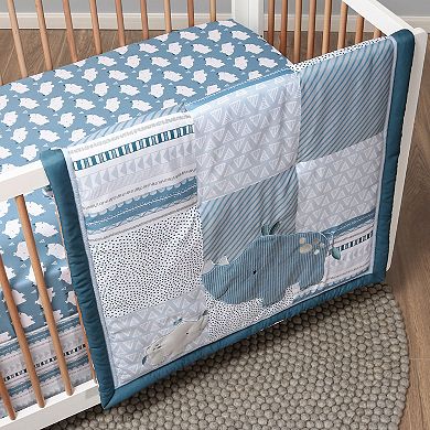 The Peanutshell Rhino 3-Piece Crib Bedding Set