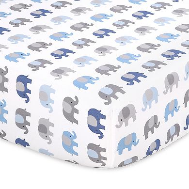 The Peanutshell 2-Pack Sleepy Elephant Crib Sheets