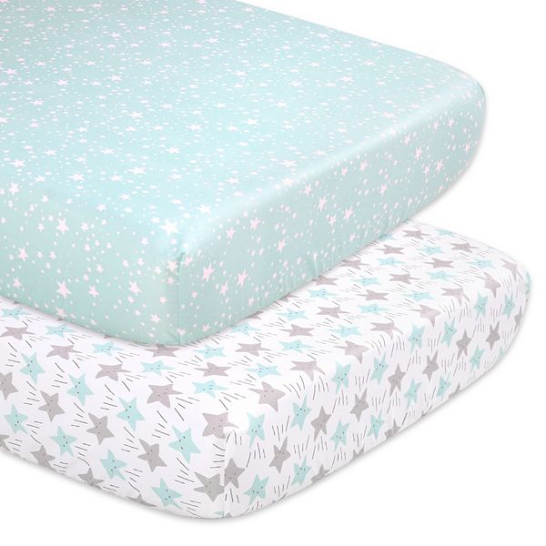 The Peanutshell 2Pack Stars Crib Sheets