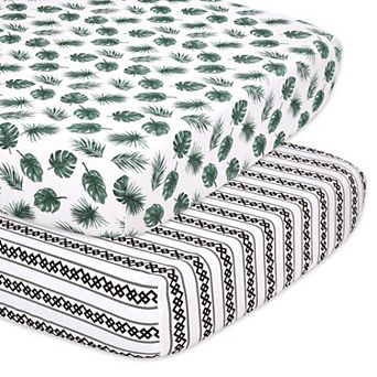 The Peanutshell 2-Pack Botanical Crib Sheets