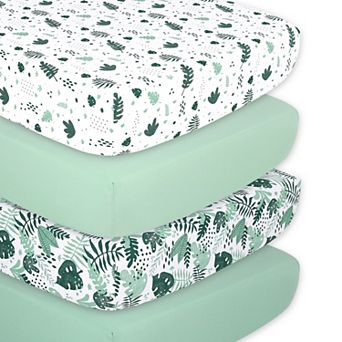 The Peanutshell 4-Pack Botanical Crib Sheets