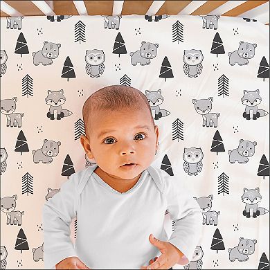 The Peanutshell 4-Pack Woodland Crib Sheets