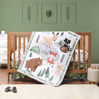 The Peanutshell Woodland Camo 3 pc Crib Bedding Set