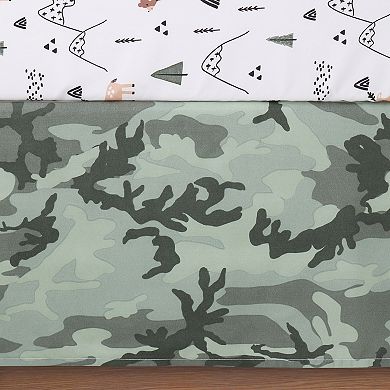 The Peanutshell Woodland Camo 3-Piece Crib Bedding Set