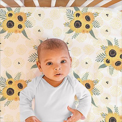 The Peanutshell Sunflower 3 Piece Crib Bedding Set