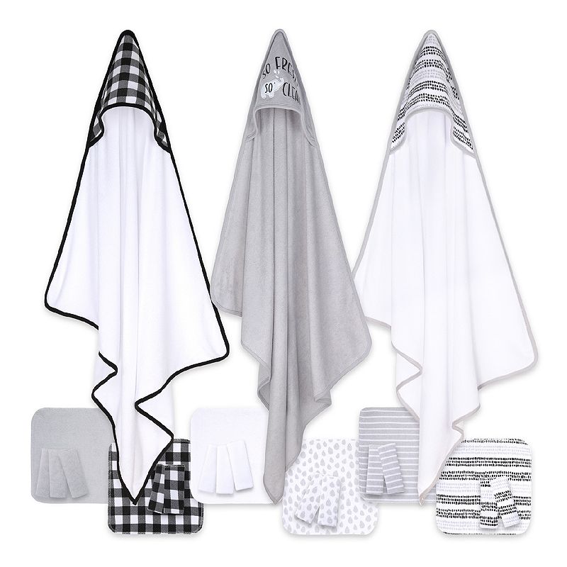 The Peanutshell So Fresh 23-Piece Hooded Towel & Wash Cloth Bath Set, Multi