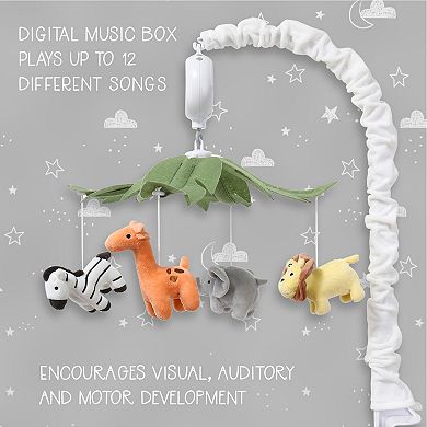 The Peanutshell Safari Animals Musical Mobile