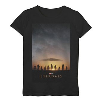 Girls 7-16 Marvel Eternals Group Sunset Poster Graphic Tee