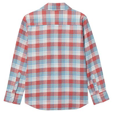 Kids 2-20 Lands' End Flannel Button-Up Shirt in Regular & Husky