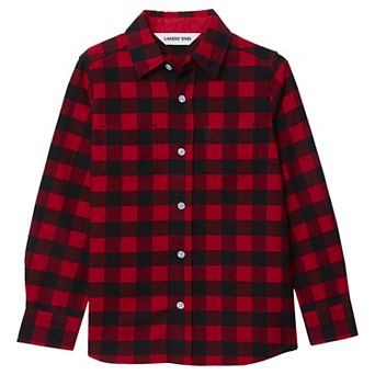 Kids 2-20 Lands' End Flannel Button-Up Shirt in Regular & Husky