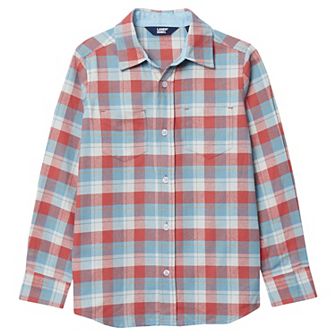 Kids 2-20 Lands' End Flannel Button-Up Shirt in Regular & Husky