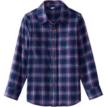 Kids 2-20 Lands' End Flannel Button-Up Shirt in Regular & Husky