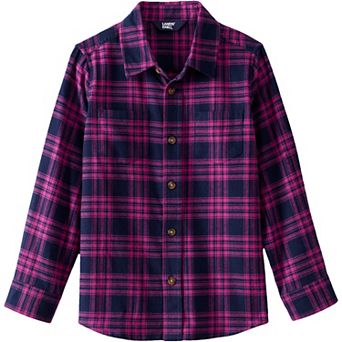 Kids 2-20 Lands' End Flannel Button-Up Shirt in Regular & Husky