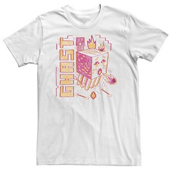 Big & Tall Minecraft Ghast Sketch Portrait Tee