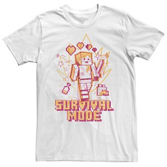 Big & Tall Minecraft Survival Mode Sketch Collage Tee