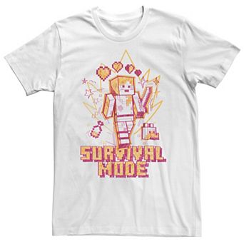 Big & Tall Minecraft Survival Mode Sketch Collage Tee