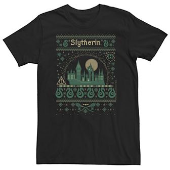 Big & Tall Harry Potter Slytherin Ugly Christmas Sweater Tee