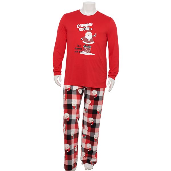 Big & Tall Jammies For Your Families® Santa Coming Soon Pajama Set