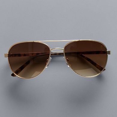 Women's Simply Vera Vera Wang 50mm Kade Aviator Sunglasses