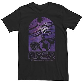 Big & Tall NASA Purple Hue Galaxy Fill Portrait Tee