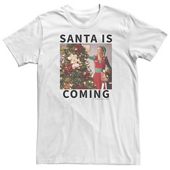 Big & Tall Elf "Santa Is Coming" Tee