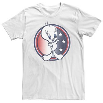 Big & Tall Looney Tunes Tweety Bird Fourth Of July Americana Circle Tee