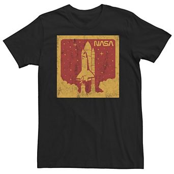 Big & Tall NASA Red And Orange Rocket Launch Poster Tee